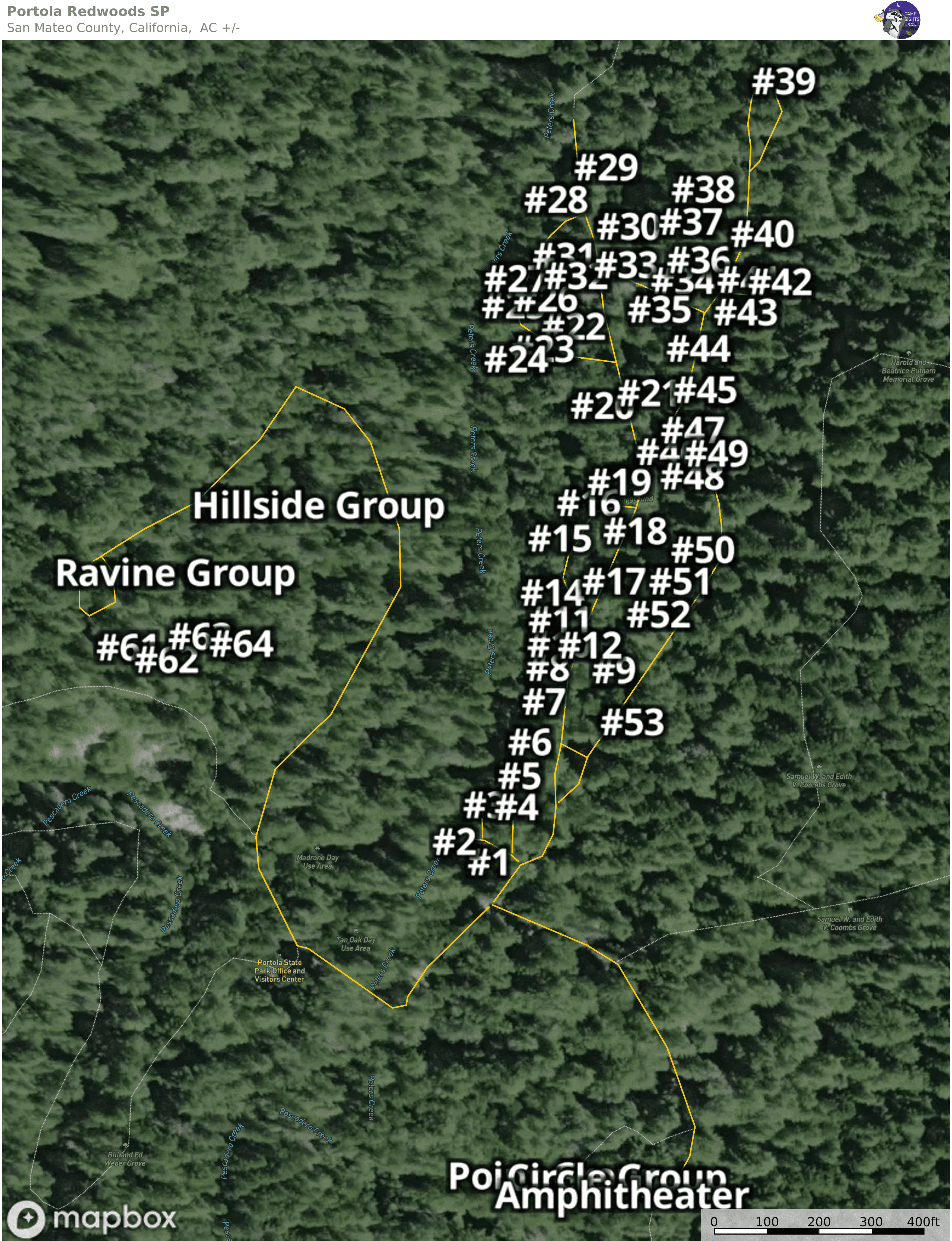 Wildcat camp map