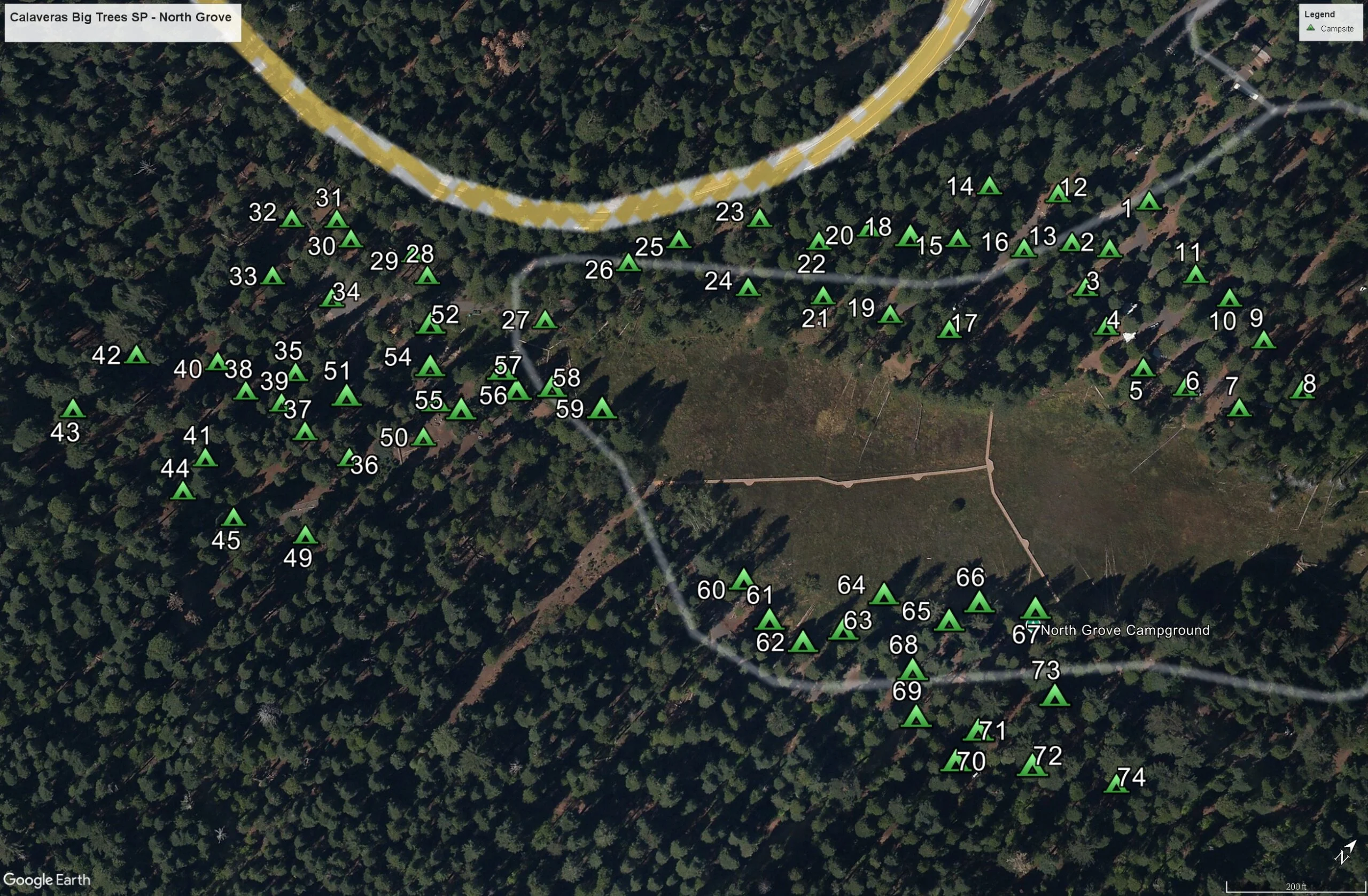 Wildcat camp map